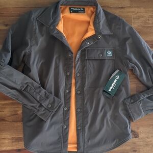 Wolverine Gray Jacket with Orange Fleece Lining
